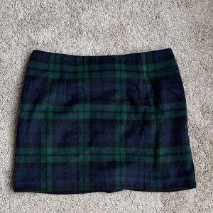 Plaid Green and Black Women's Skirt